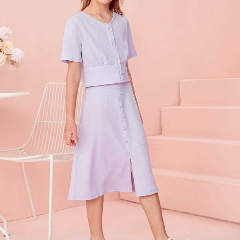 Button-Down skirt and blouse set